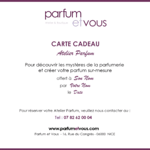 Perfume Workshop Gift Card